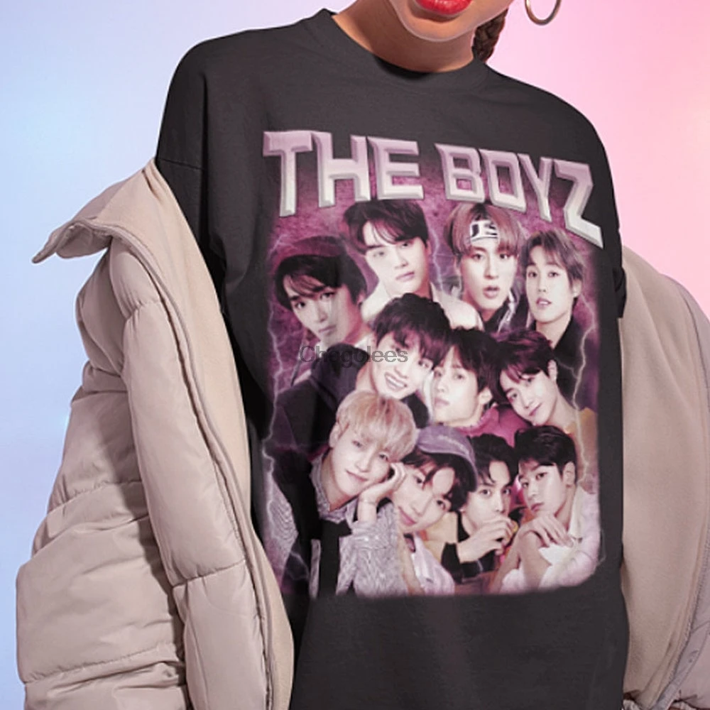 Рубашка Boyz K-Pop футболка Kpop Rock с логотипом Винтажная Футболка | Мужская одежда
