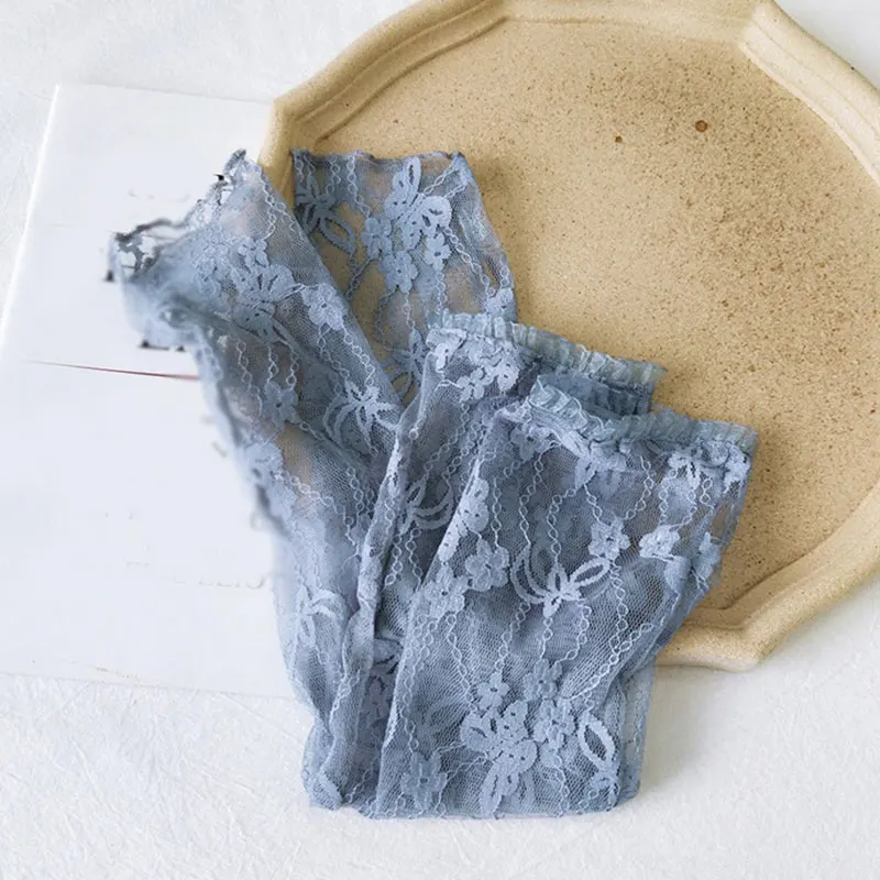 Летние солнцезащитные перчатки с длинными рукавами женские сетчатые кружевные