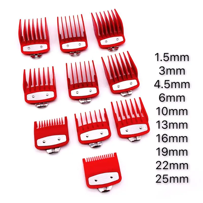 

Colorful Guide Comb Multiple Sizes Metal Limited Combs Hair Clipper Cutting Tool Kit for Different Length Style Hairdres