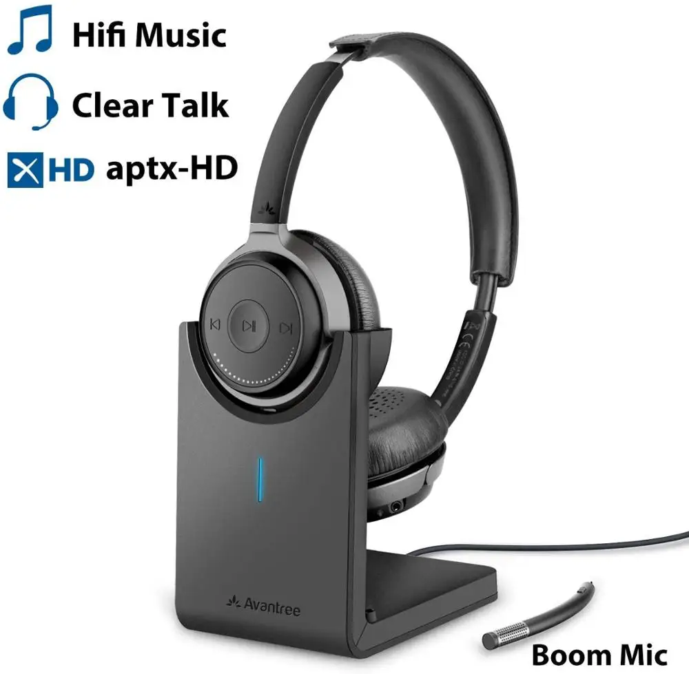 Avantree Alto Bluetooth 5 0 гарнитура с микрофоном для компьютера ноутбука aptX HD музыки hi fi