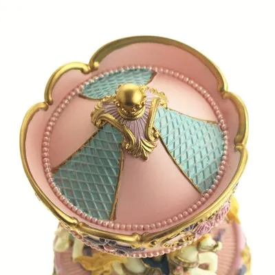 

Merry Go Round Music box Geometric Music baby room decoration Gifts Unisex Resin Christmas Horse Carousel Box birthday gift Home