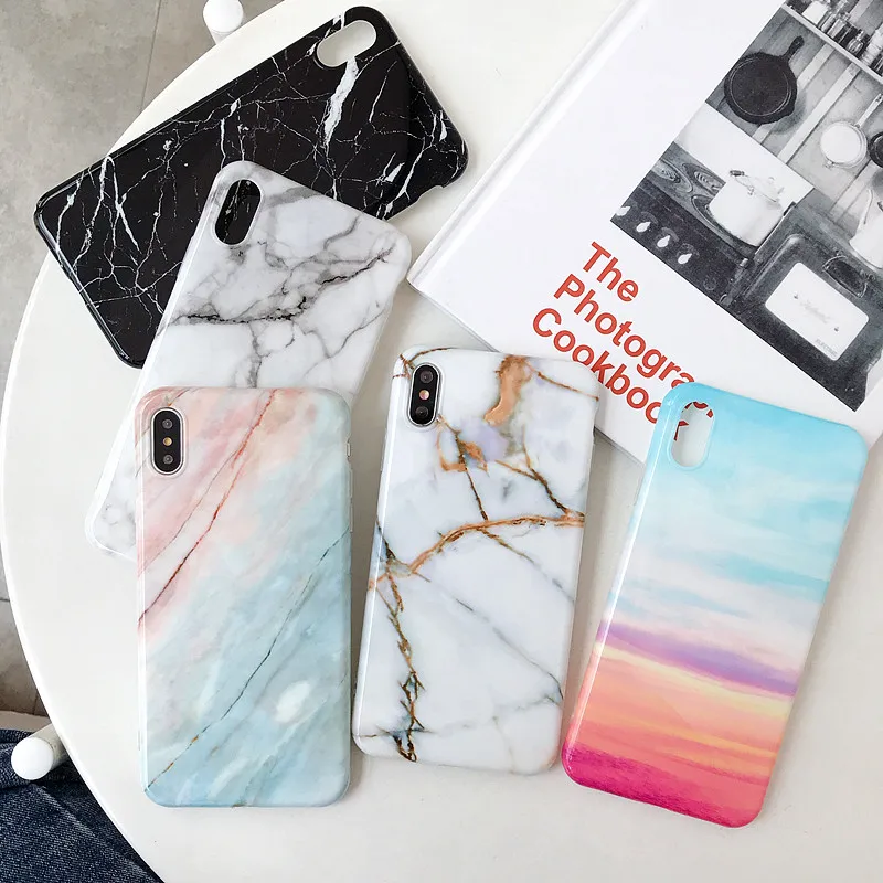 Глянцевый мраморный силиконовый чехол IMD для Xiaomi Redmi Note 9S 8 7 6 5 K20 Pro Mi 9 T Lite мягкие