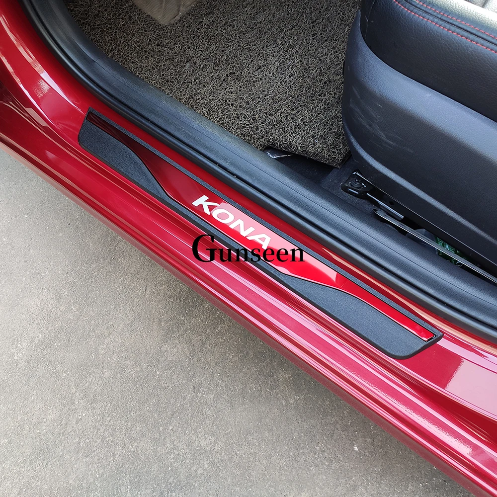 Аксессуары для стайлинга автомобилей hyundai Kona дверная наклейка для порога Авто протектор из нержавеющей стали Накладка на педаль