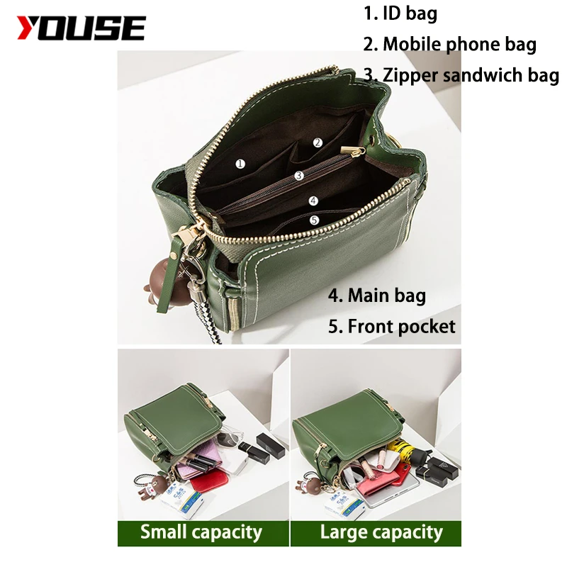 Женская сумка YOUSE 2020 дикая модная из искусственной кожи Диагональная Сумка