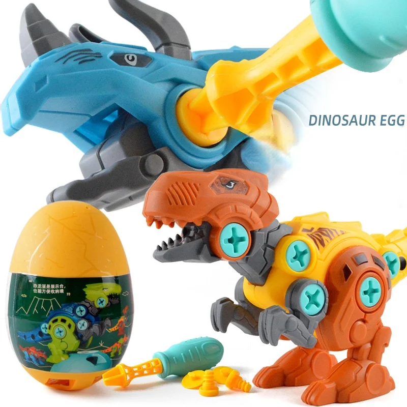 

Disassembly And Assembly Of Dinosaur Eggs Children's DIY Toy Nuts Assembling Triceratops Tyrannosaurus Dinosaur