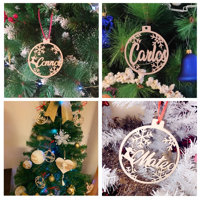 Персонализированные именные украшения Набор рождественских шаров на заказ