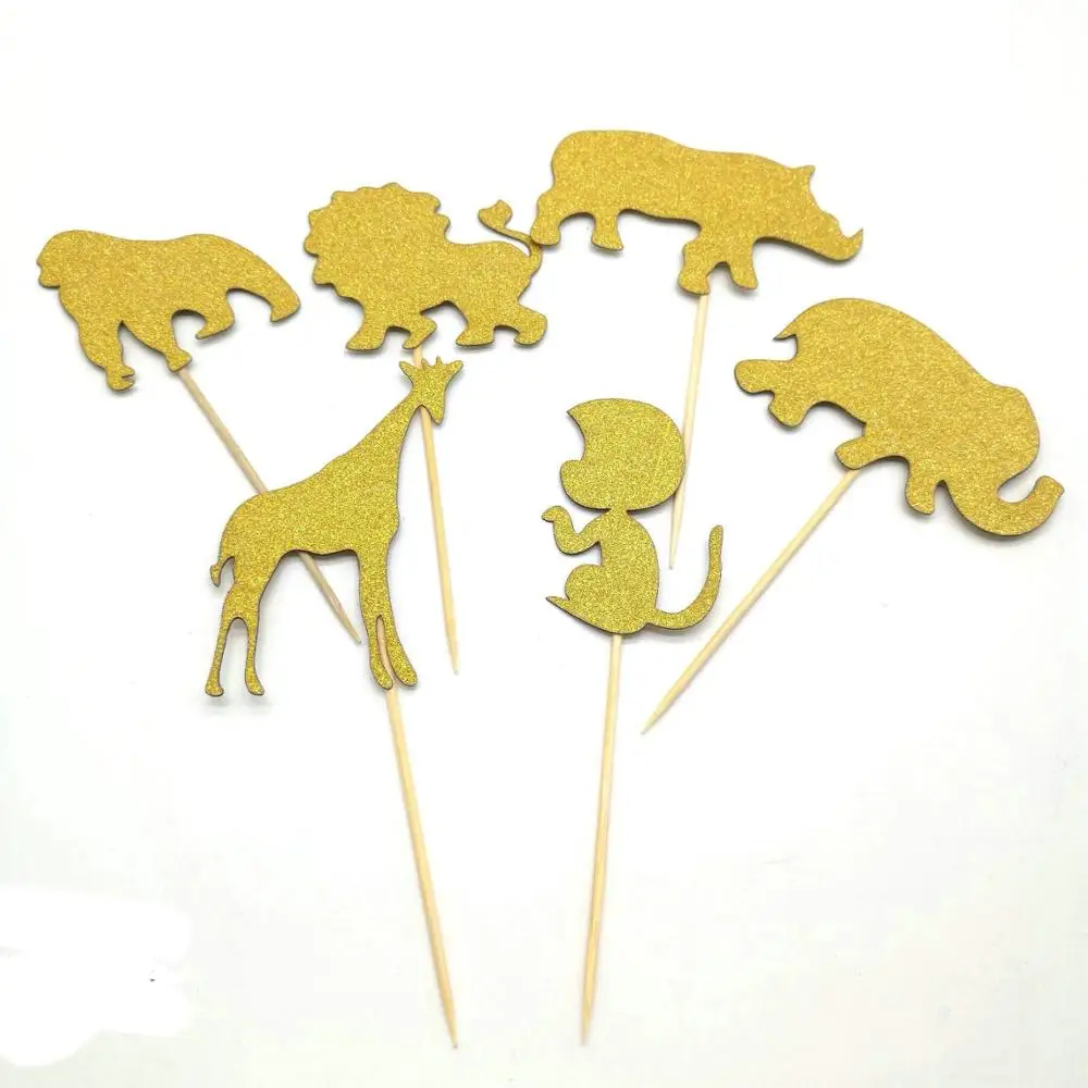 Baby Shower животных блестящих Бумага баннер гирлянды из флажков джунгли вечерние