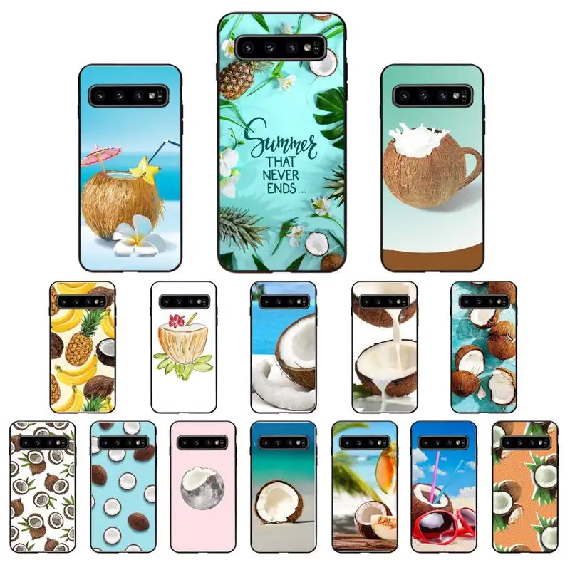 

Fruit Coconut Summer Phone Case For Samsung Galaxy S10E S20 Ultra S10 S21 S7 S8 S9 Plus S21Plus S20FE