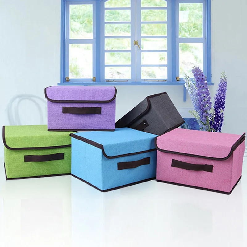 Бытовая коробка для хранения 2 размера нетканый материал шкаф общежития одежда