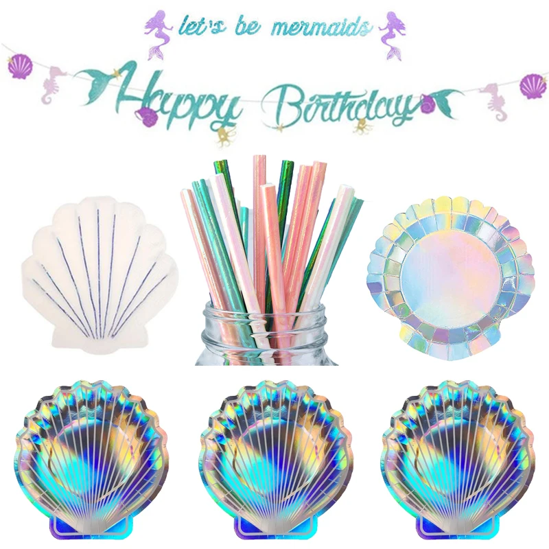 Морская искусственная посуда аксессуары для вечеринки в честь Дня Рождения