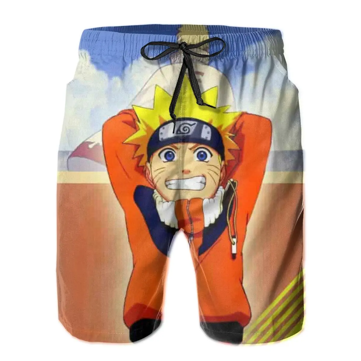 

hakate,harajuku Loose Hokage57 Short Breathable Quick Dry Funny Novelty Hawaii Pants