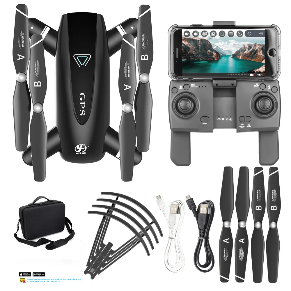 1080P-5G-Bag Дрон 4k HD камера gps S167 Дрон 5G WiFi FPV 1080P RC вертолет полёт 20 минут Складная рукоятка профессиональная - Цвет: 1080P-5G-Bag