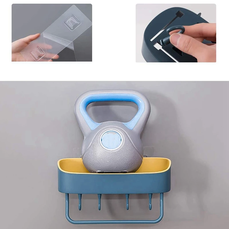 

Hole-Free Wall Hanging Double Layer with Strong Adhesive Plastic Products, Suitable for Bathroom, Kitchen and Bedroom