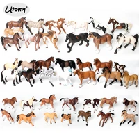 realistic horse collectible foal figurines set farm animals horse animal model action figure cake toppers gift pack kids toy