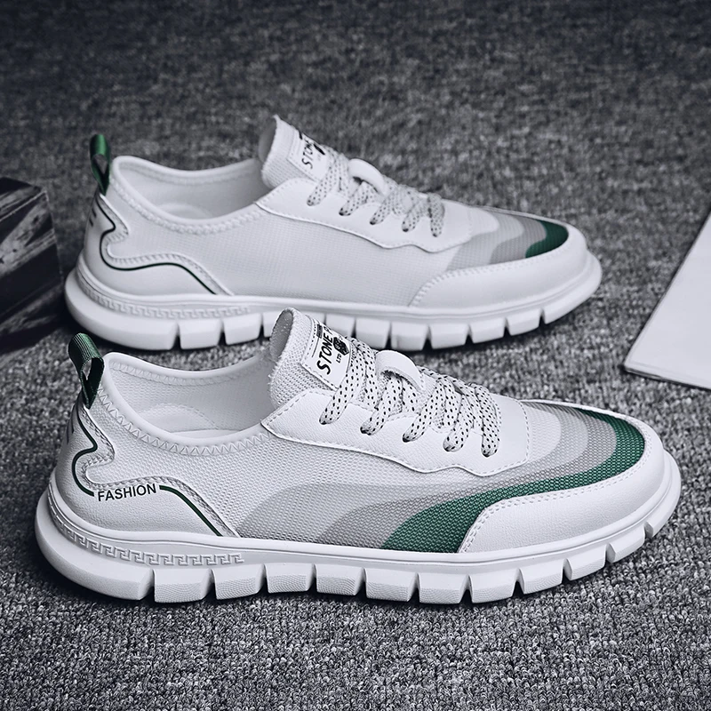 

Кроссовки мужские повседневные, дышащая сетчатая обувь, черные, белые, минималистичные, лето 2018