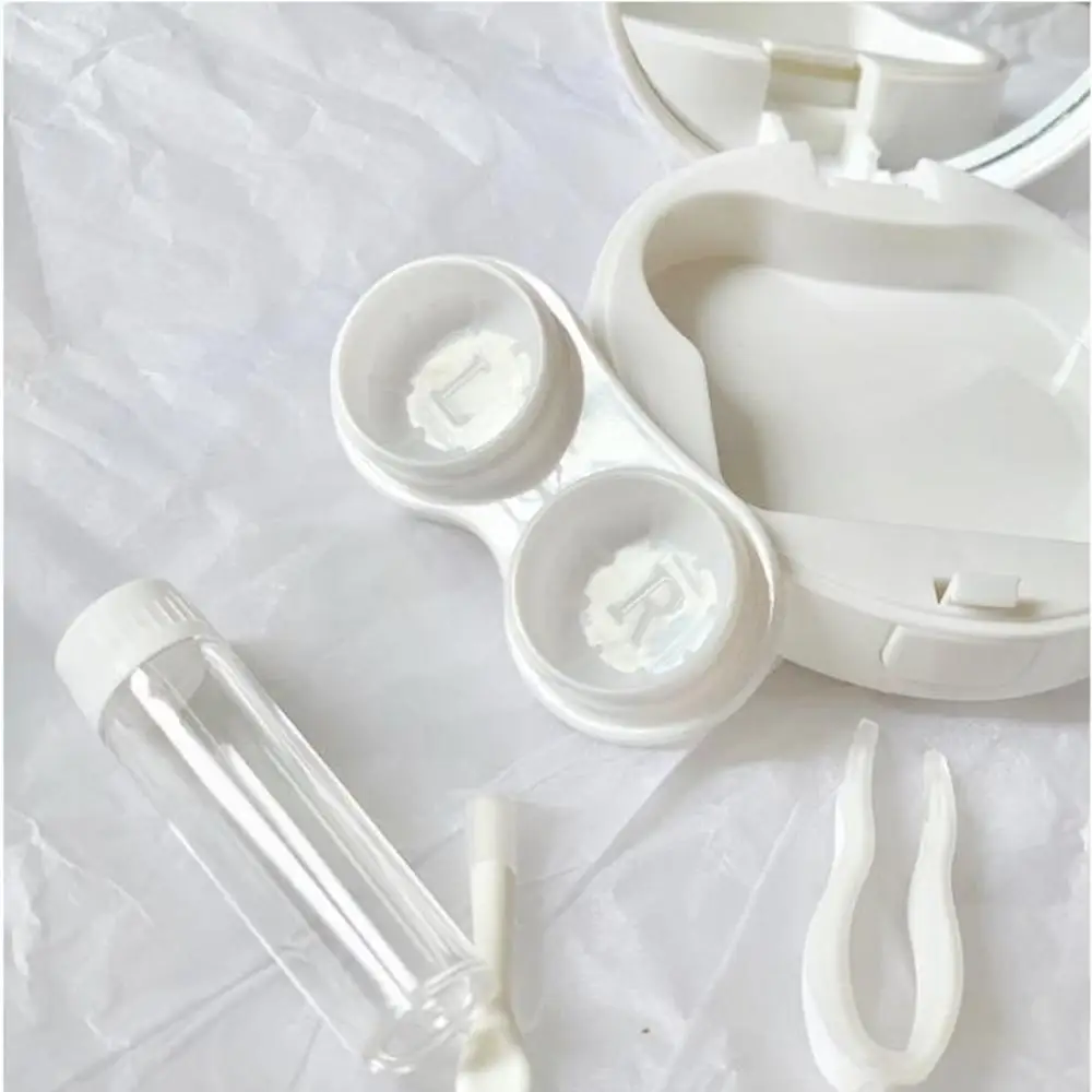 Чехол для контактных линз в Корейском стиле акриловый простой милый белый чехол