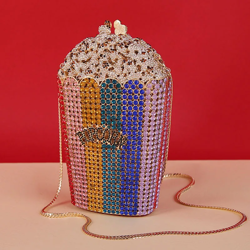 XIYUAN 2020 Дамская попкорн вечерняя сумочка клатч со стразами и кристаллами для