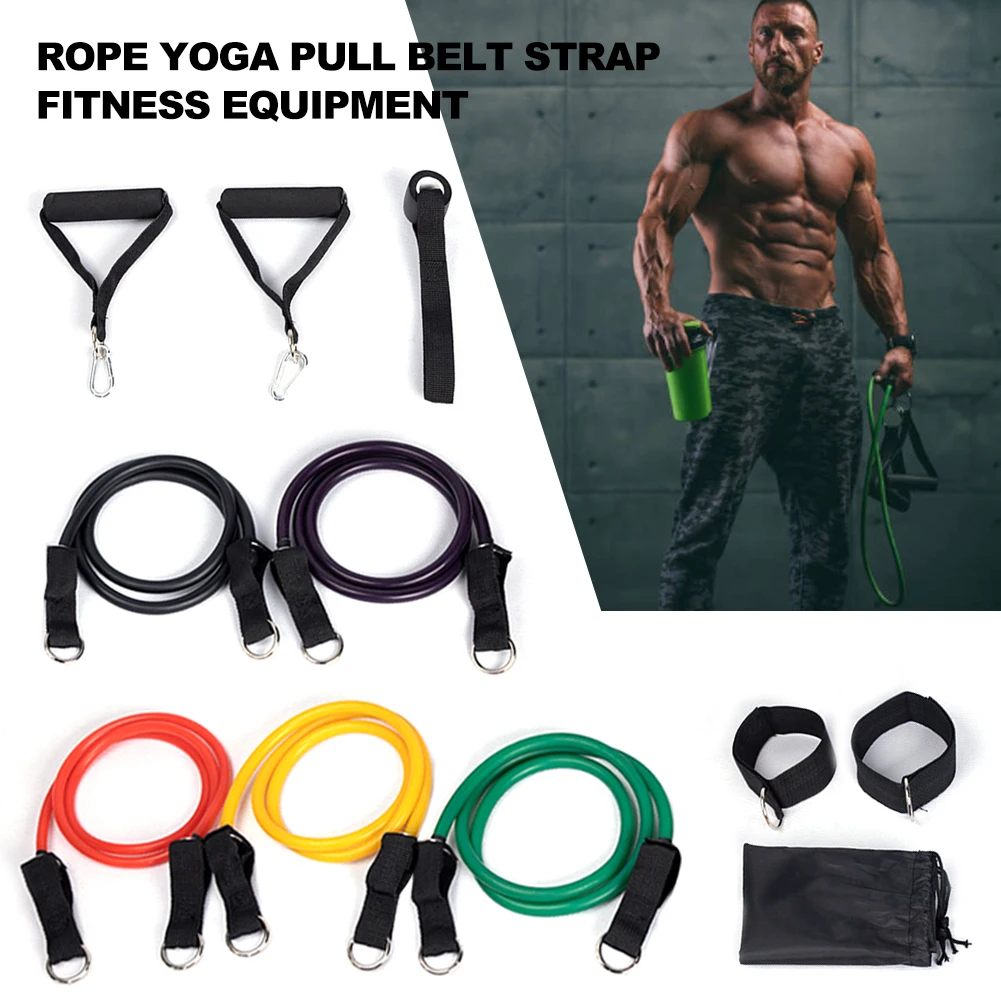 

Latex Adjustable Resistance Bands For Fitness With Handles Exercise Elastic Yoga Pull Rope Home Gym Strength Training Expander