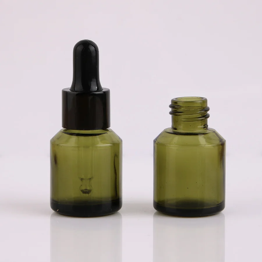 Merx Beauty оптовая продажа 22 шт. 15 мл 1/2 унции стеклянная капельница зеленая бутылка с