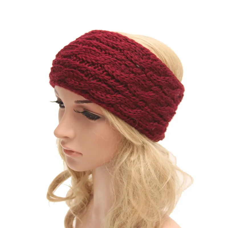 Новинка шерстяная лента для волос зимняя защита ушей теплая повязка на голову