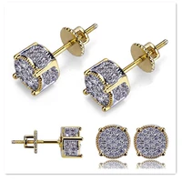 austrian crystal screw earrings fashion whitebluepurple round bohemian crystal earrings engagement wedding accessories jewelry
