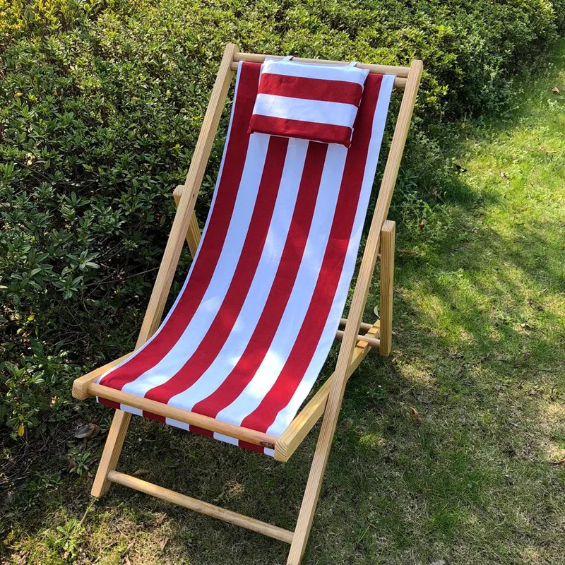 Online Katı Ahşap Plaj Sandalyesi Ahşap Recliner Katlanır Sandalye Oxford Tuval Sandalye öğle Yemeği Molası Sandalye Taşınabilir Sandalye Refakatçi Sandalye Kolay C