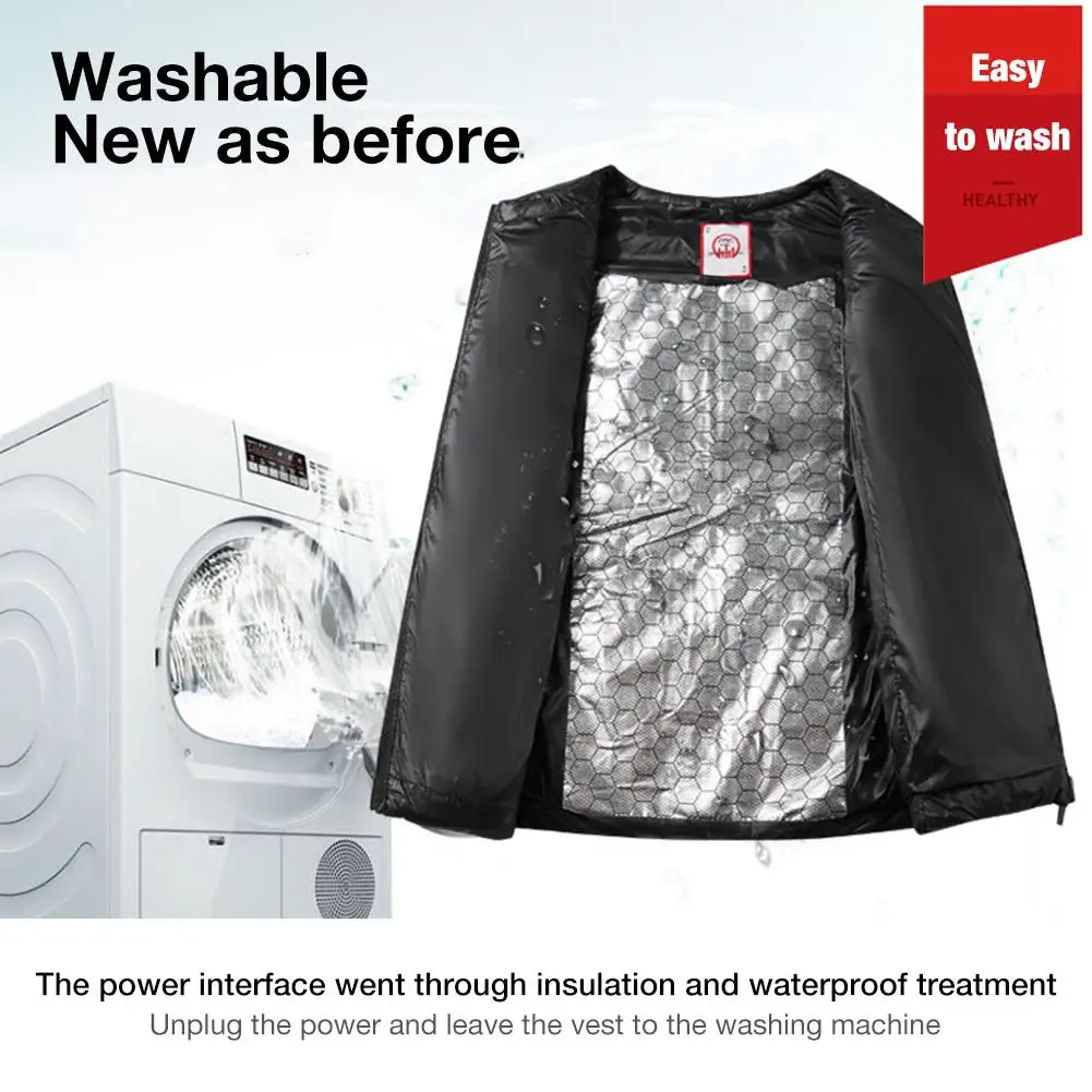 

Men Women Outdoor USB Infrared Heating Vest Jacket Winter Flexible Electric Thermal Clothing Waistcoat Fishing Hiking Dropship