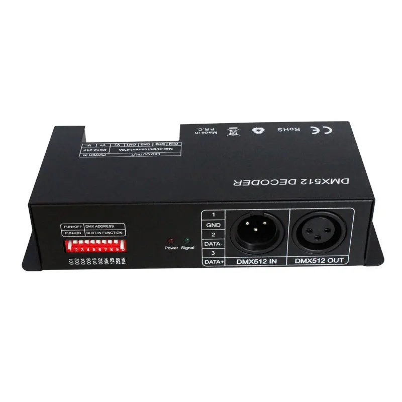 4CH DC12 24V RGBW DMX 512 декодер светодиодный контроллер RGB DMX512 4 канала x 8A