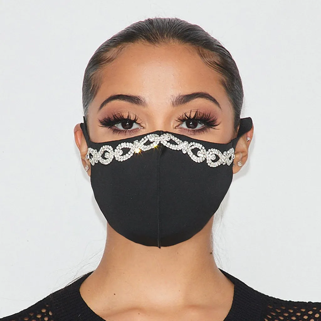 Стразы маска для женщин Алмазное украшение Ювелирное Украшение Facemask модные