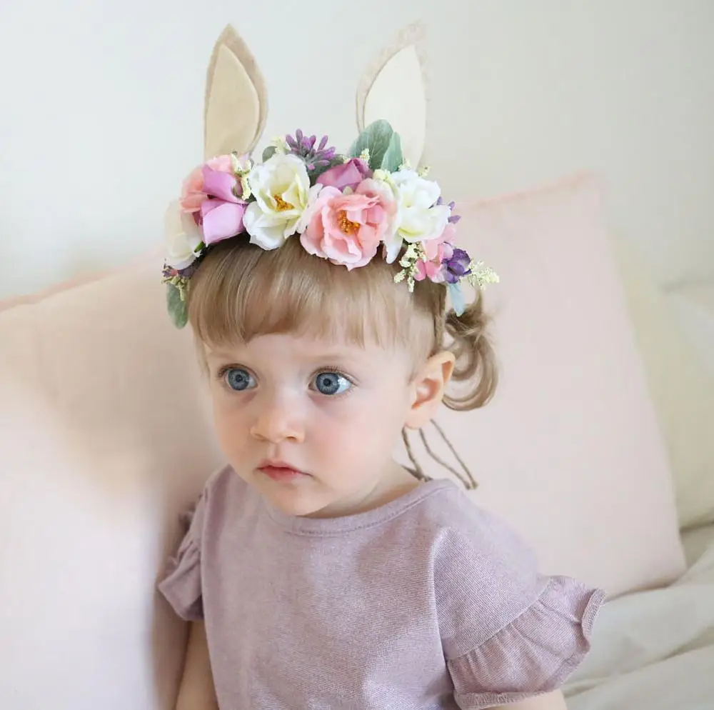 Новый венок с цветочной короной Детская повязка на голову гирлянда для волос