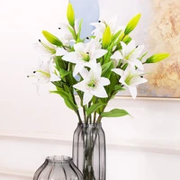 silk lily wedding decoration artificial flowers real touch decorative flower gift fake flowers bouquet office party home decor