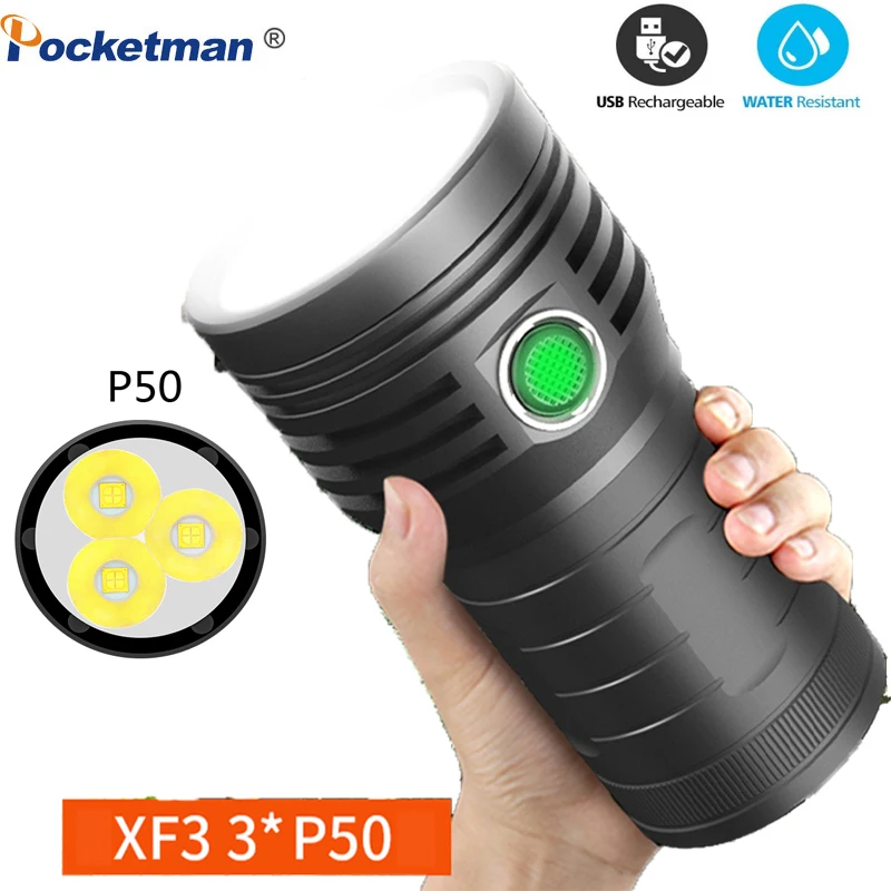 Самый яркий фонарик ever XF маленький светодиодный со стальной пушкой для кемпинга