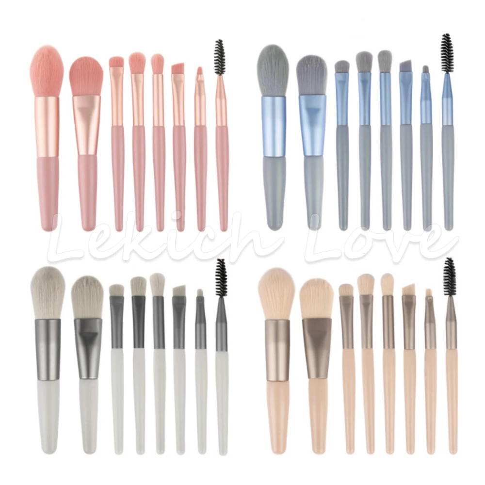 

8Pcs Makeup Brushes Set for Powder, Blush, Contour Eye Shadow, Concealing, Blending, Nose Shading, Lip Lining, Eyebrow, Eyeliner