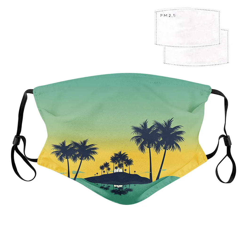 Летняя Модная хлопковая тканевая смываемая маска для лица мужская и женская