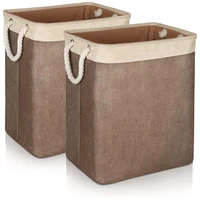 laundry basket with handle collapsible linen laundry hampers built in lining detachable brackets for toy clothes organizer brown
