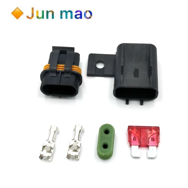 2 шт. автомобиля водонепроницаемый разъем Держатель предохранителя Комплект