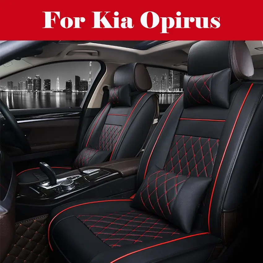 

Luxury Leather car seat cover 4 Season ( Front + Rear ) Special Leather car seat covers auto accessories For Kia Opirus