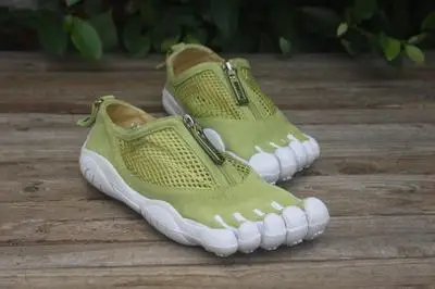 Туфли женские с 5 пальцами натуральная кожа сетчатые дышащие Нескользящие для