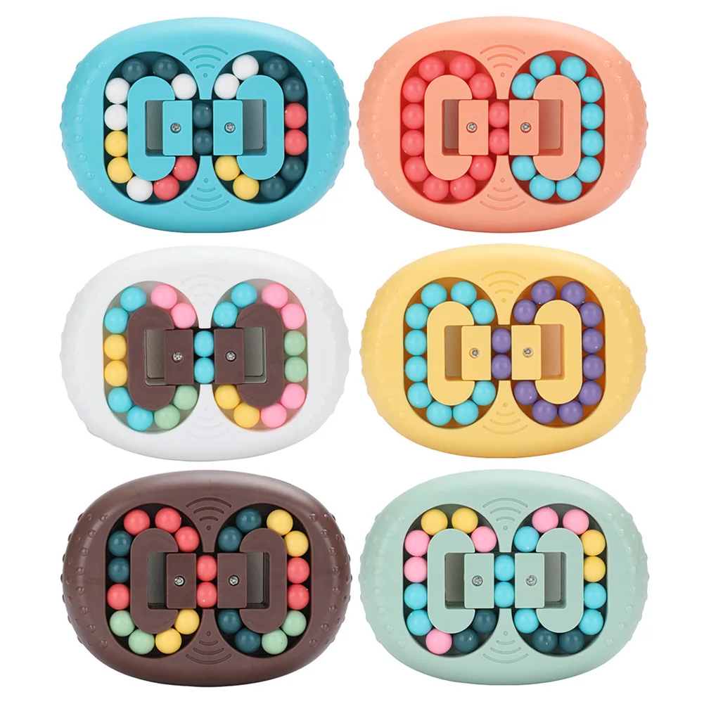 

Rotating Bean Spinning Top Oval Spinner Kid Adult Finger Gyro Disk Intelligence Fingertip Gyro Antistress Cube for Children