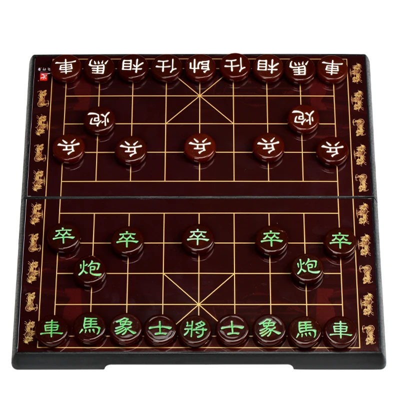 

Chinese Chess Set Game Pieces Chess Set Chinese Traditional Retro Classic Adult Games Tabuleiro De Xadrez Game Board BK50DC