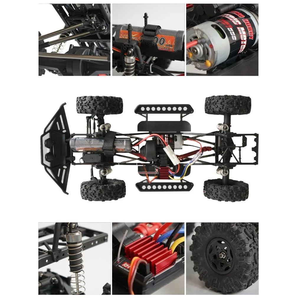 2 4G 4WD Электрический радиоуправляемый внедорожник водонепроницаемый автомобиль