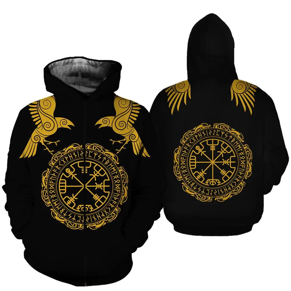 

Viking symbol - crow Tattoo 3D Printed Men Hoodie Harajuku Fashion Hooded Sweatshirt Street Jacket Autumn Unisex hoodies WSR-55