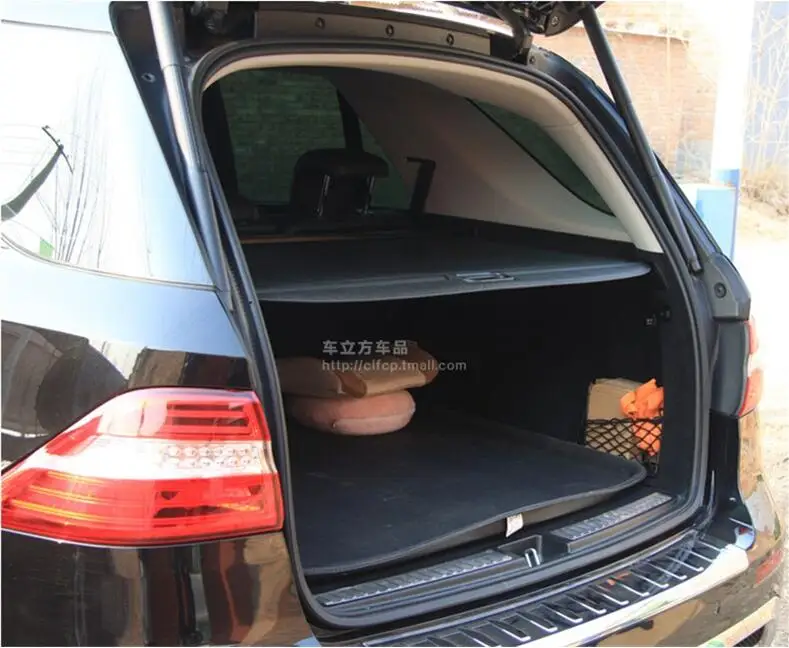 

Rear Trunk Security Screen Privacy Shield Cargo Cover For Mercedes-Benz ML 2013-2018 W166 ML320 ML350 ML400 (Black/Beige)