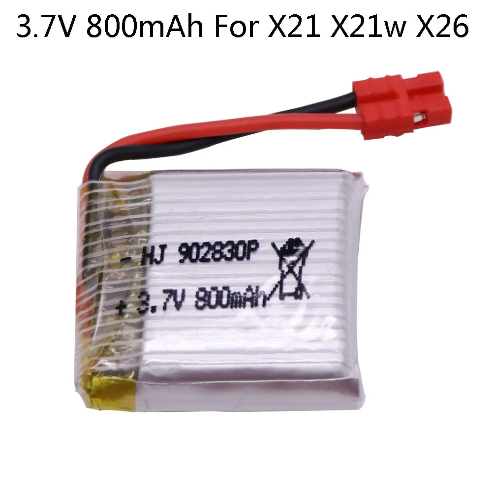 Литий полимерный аккумулятор 3 7 в 800 мАч 1S 25C для SYMA X21 X21W x26 X26A аксессуары дрона с