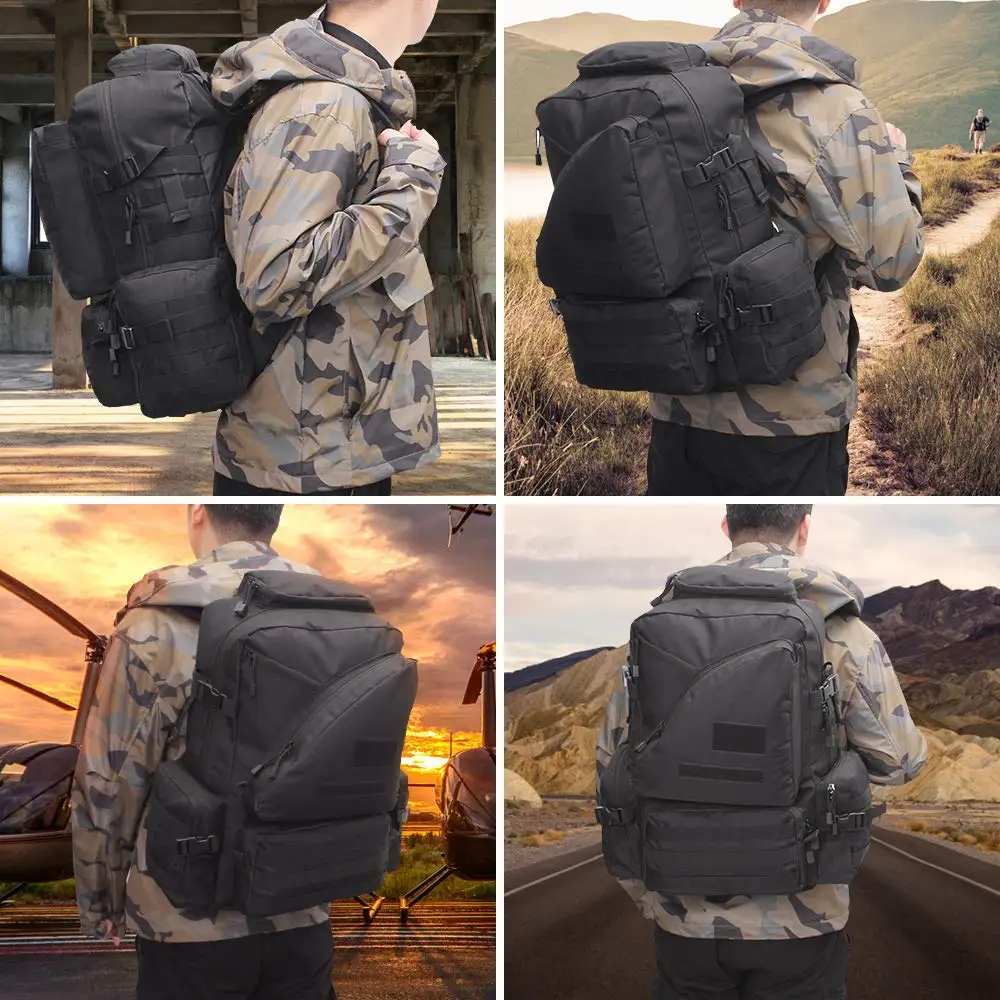 Тактический Molle штурмовой рюкзак 45л большой водостойкий армейский военный рюкзак с отделением для ноутбука для походов и кемпинга
