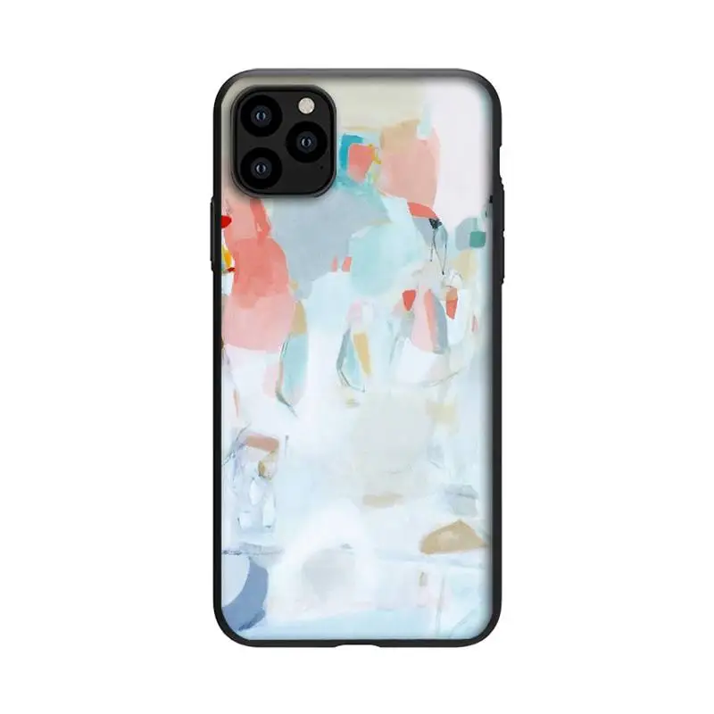 

Abstract pastel art Phone Case For Black-Iphone 5s 6 6s 7 8 11 12 X Xs Xr Pro Plus Max Mini Fundas Cover