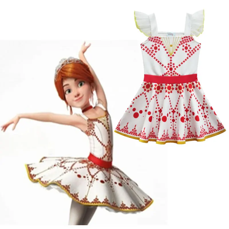 Детское платье для балета с оборками на рукавах и квадратным вырезом девочек