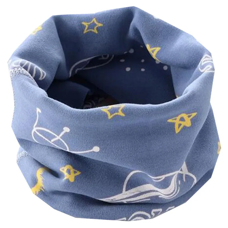 blue star LIHFSI/Новинка года, весенне-осенний Детский шарф 40*20 см, детский хлопковый шарф для девочек и мальчиков, круглый шарф детский воротник, детский шейный шарф - Цвет: blue star