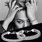 Роскошные мужские браслеты, браслеты, двухслойные стандартные кубинские браслеты, модные мужские ювелирные изделия