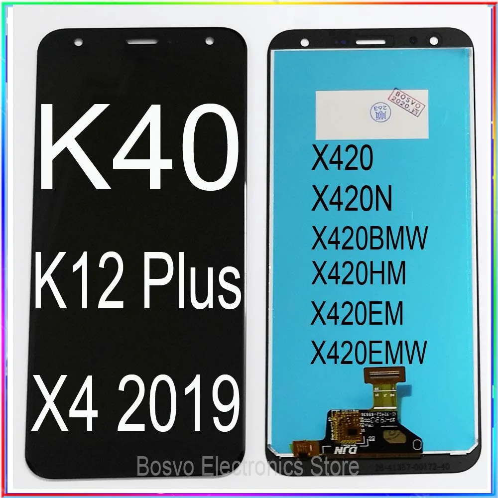 Pantalla LCD para LG K40, montaje de digitalizador t&aacute;ctil K12 Plus X4 2019, venta al por mayor, 5 unids/lote-0